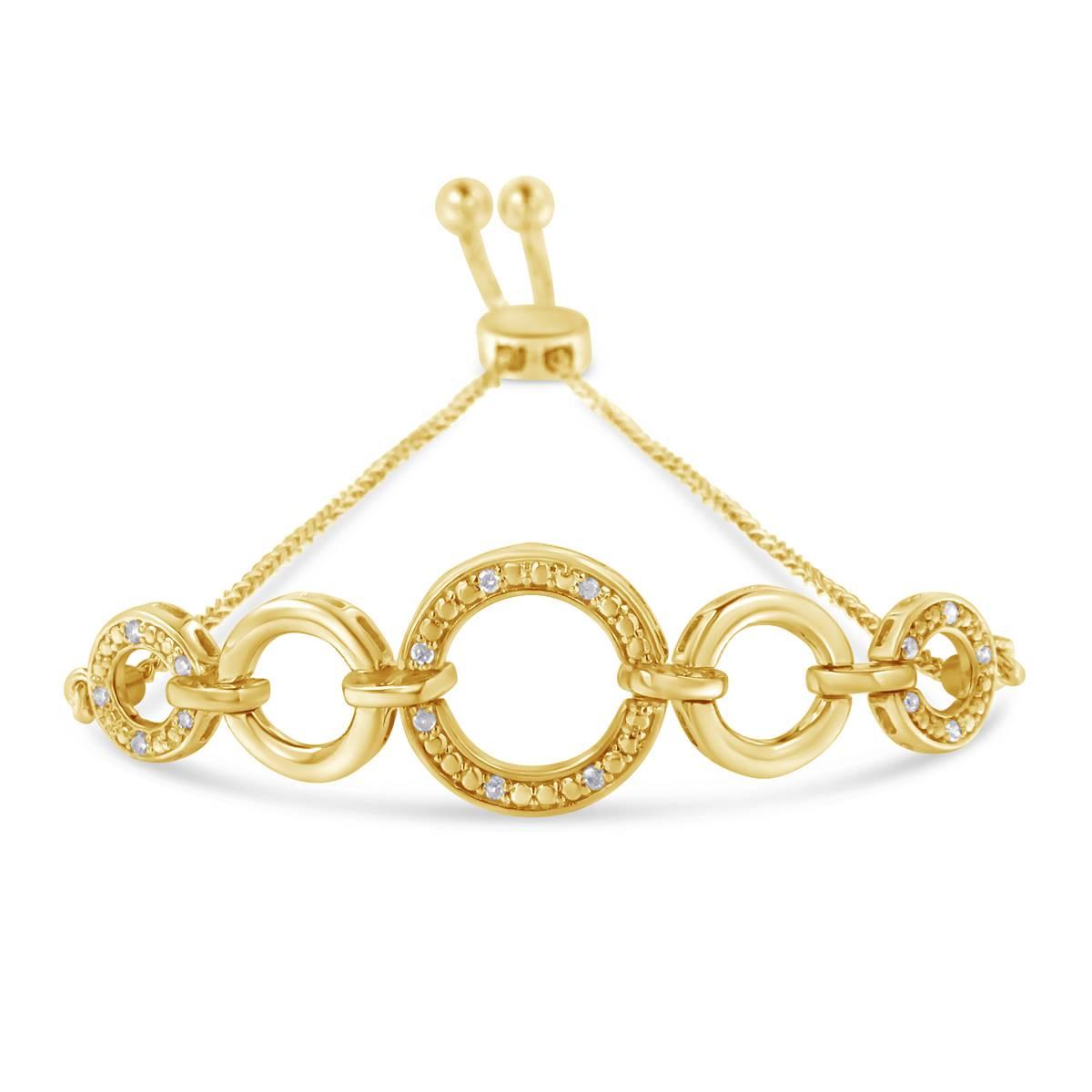 Diamond Classics™ Yellow Plated Adjustable Bracelet