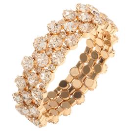 Rosa Rhinestones Gold-Tone Rhinestone Coil Bracelet