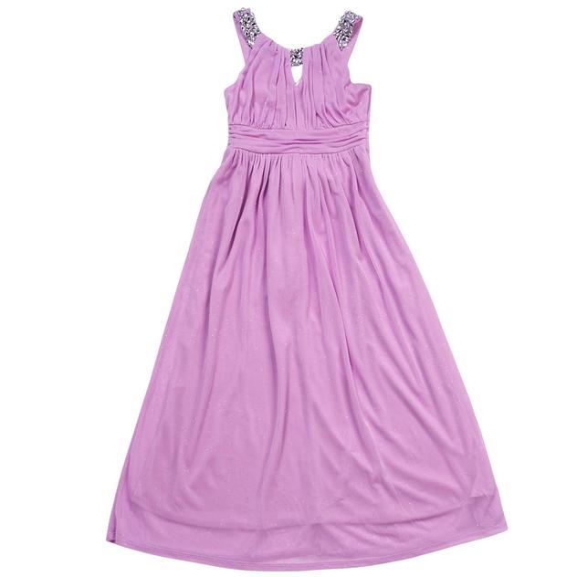 Girls (7-16) Rare Editions Halter Glitter Mesh Maxi Dress