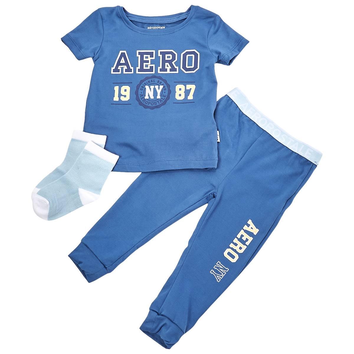 Toddler Boy Aeropostale Kids NY 1987 Short Sleeve Pajama Set