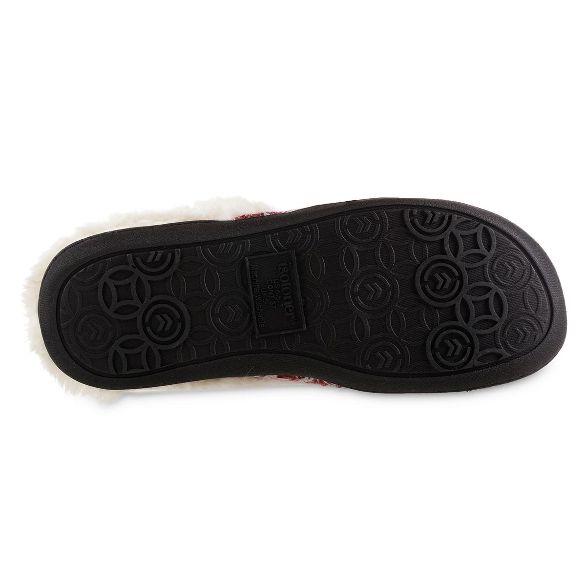 Womens Isotoner Diamond Sweater Knit Clog Slippers