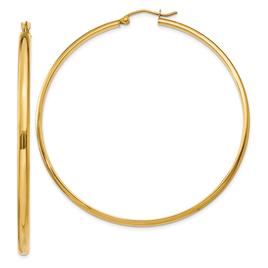 Gold Classics(tm) 56mm. 14kt. Gold Polished Hoop Earrings