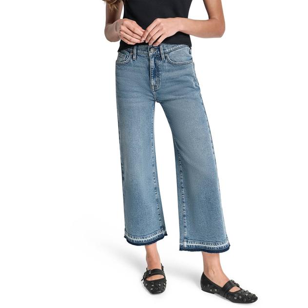 Womens DKNY Jeans Mid Rise Wide Leg Jeans