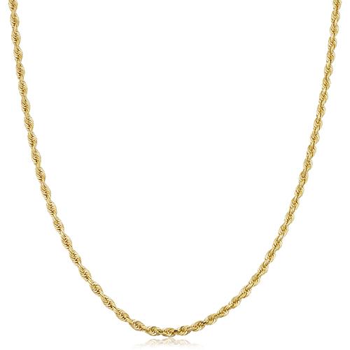 Gold Classics(tm) 10kt. Gold Semi Solid Rope Necklace