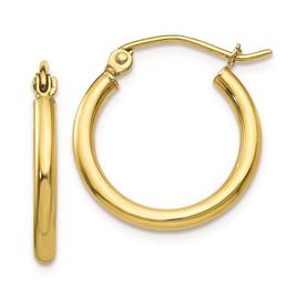 Gold Classics(tm) 10kt. Polished 13mm Tube Hoop Earrings