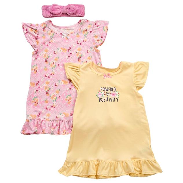 Girls (4-6x) Betsey Johnson Paisley Positivity 2pk. Nightgowns
