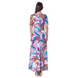 Womens 24/7 Comfort Apparel Large Floral A-Line Maxi Dress