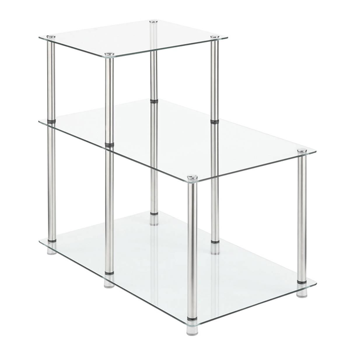 Convenience Concepts Designs2Go Classic Glass Chairside End Table