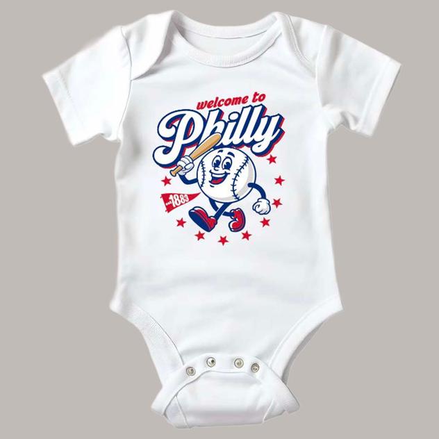 Baby Boy (6M) Tailgate Philadelphia Baseball Welcome Onesie