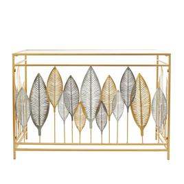 9th & Pike® Gold-Tone Metal Contemporary Console Table