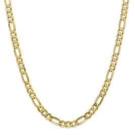 Mens Gold Classics™ 10kt. 6mm 7in. Concave Figaro Chain Bracelet
