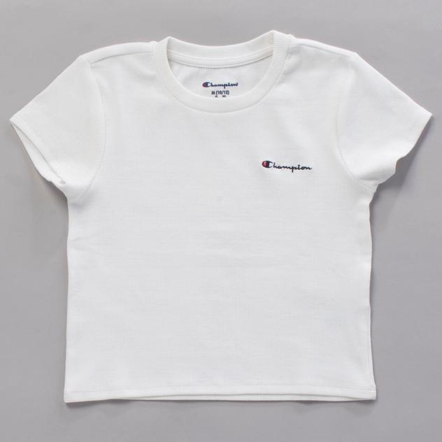 Girls (7-16) Champion® Short Sleeve Baby Tee - Bright White
