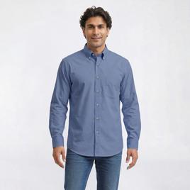 Mens Preswick & Moore(R) Regular Fit Dress Shirt - Light Blue