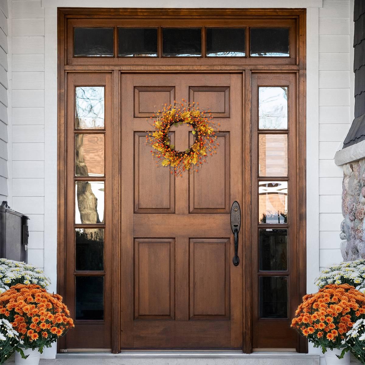 Northlight Seasonal Berries and Leaves Fall Artificial Wreath