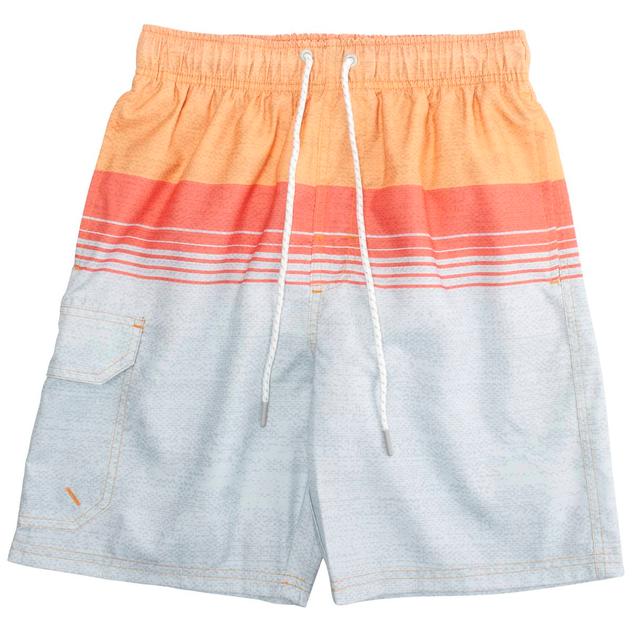 Young Mens SURFZONE® Coral Stripes Swim Trunks