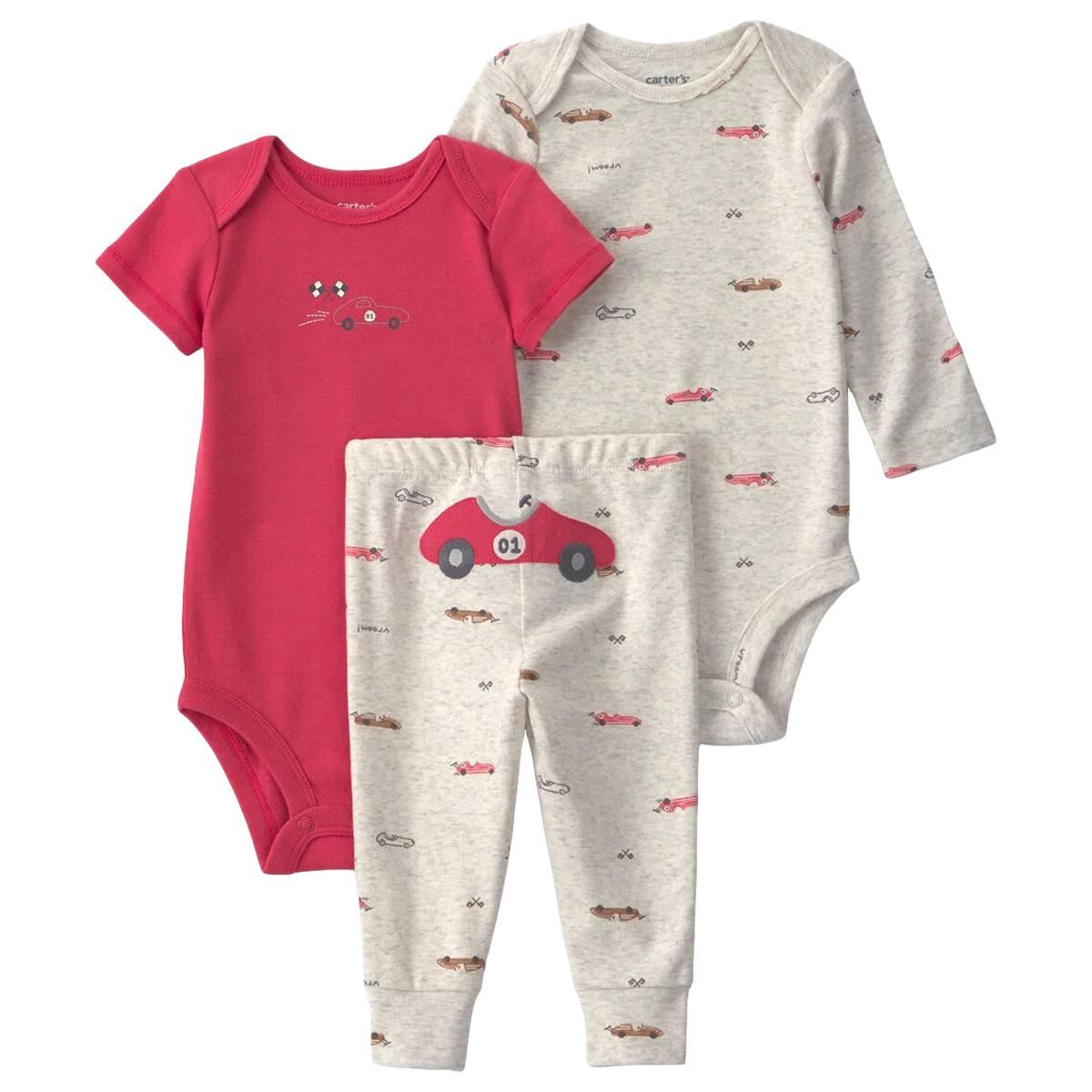 Baby Boy (NB-24M) Carter''s Ib Race Car Print 3Pc Set