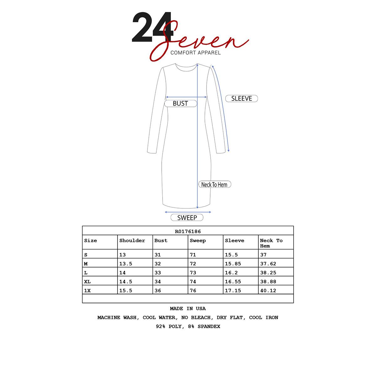 Womens 24/7 Comfort Apparel 3/4 Sleeve Fit & Flare Mini Dress