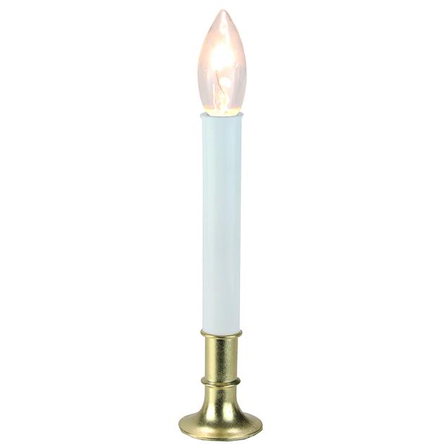 Northlight White and Gold Christmas Candle Lamp