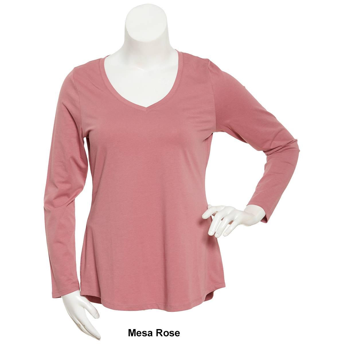 Juniors Plus Aveto Long Sleeve V-Neck Tee