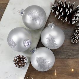 Northlight Seasonal Christmas Tree Ball Ornaments - Set of 4