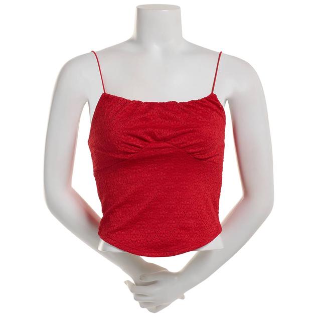 Juniors Madden Girl Pointelle Emma Cropped Cami Top
