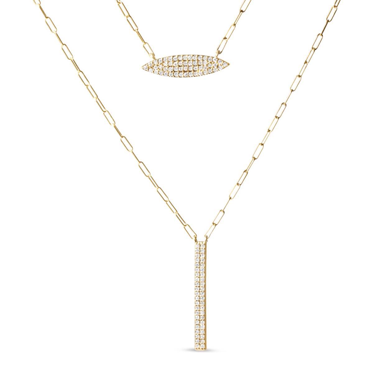 Haus of Brilliance 14kt. Gold 3/8ctw. Diamond Link Pendant