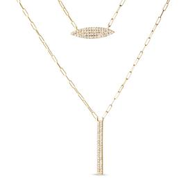 Haus of Brilliance 14kt. Gold 3/8ctw. Diamond Link Pendant