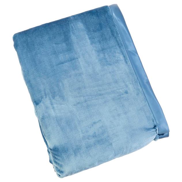 Royal Velvet Plush Blanket with Satin Trim