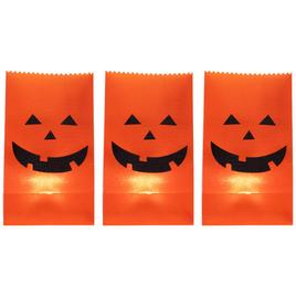 Northlight Seasonal 3pk. Jack-O-Lantern Luminary Pathway Markers