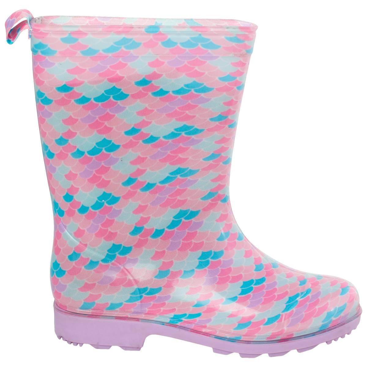 Big Girls Capelli® New York Mermaid Scale Jelly Rain Boots