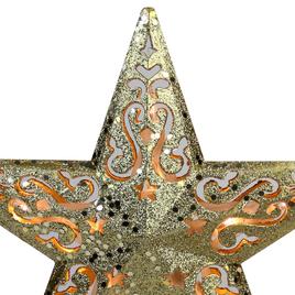 Northlight Seasonal 8.5in. Gold Glitter Star Tree Topper