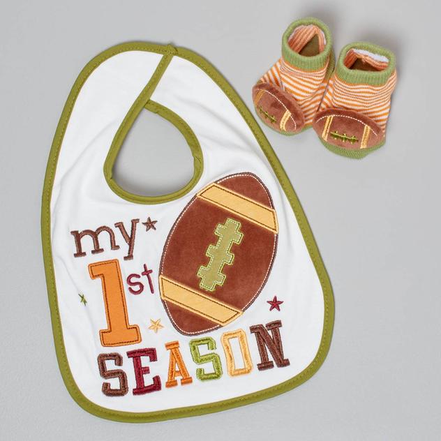 Baby Unisex Baby Essentials® My 1st Football Season Bib/Socks Set
