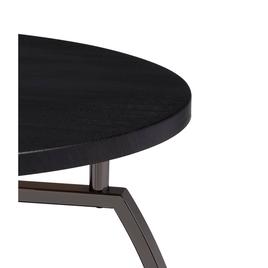 Coaster Round End Table - Dark Grey & Black Nickel