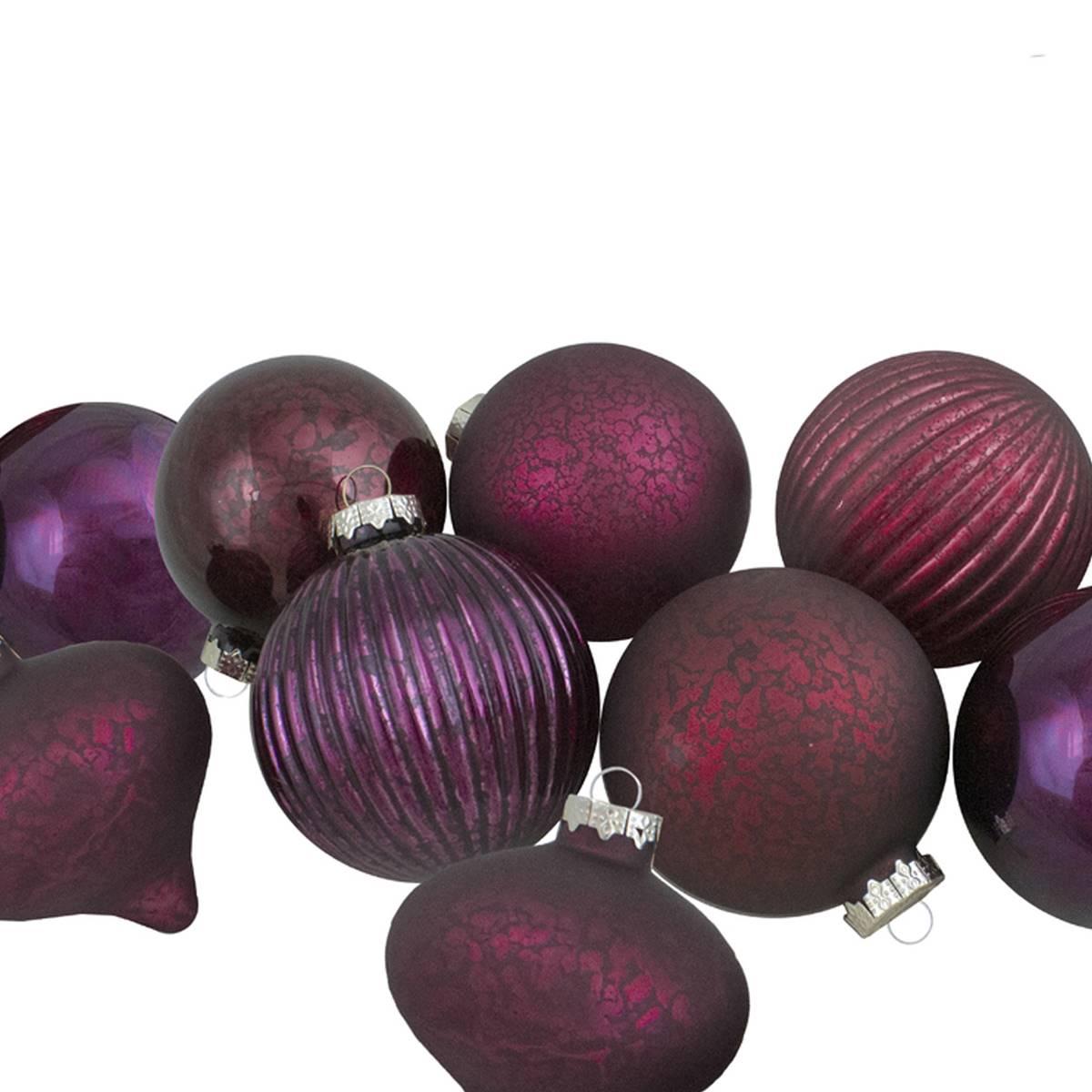 Northlight Seasonal 12pc. Jewel Tone Glass Christmas Ornaments
