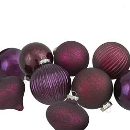 Northlight Seasonal 12pc. Jewel Tone Glass Christmas Ornaments