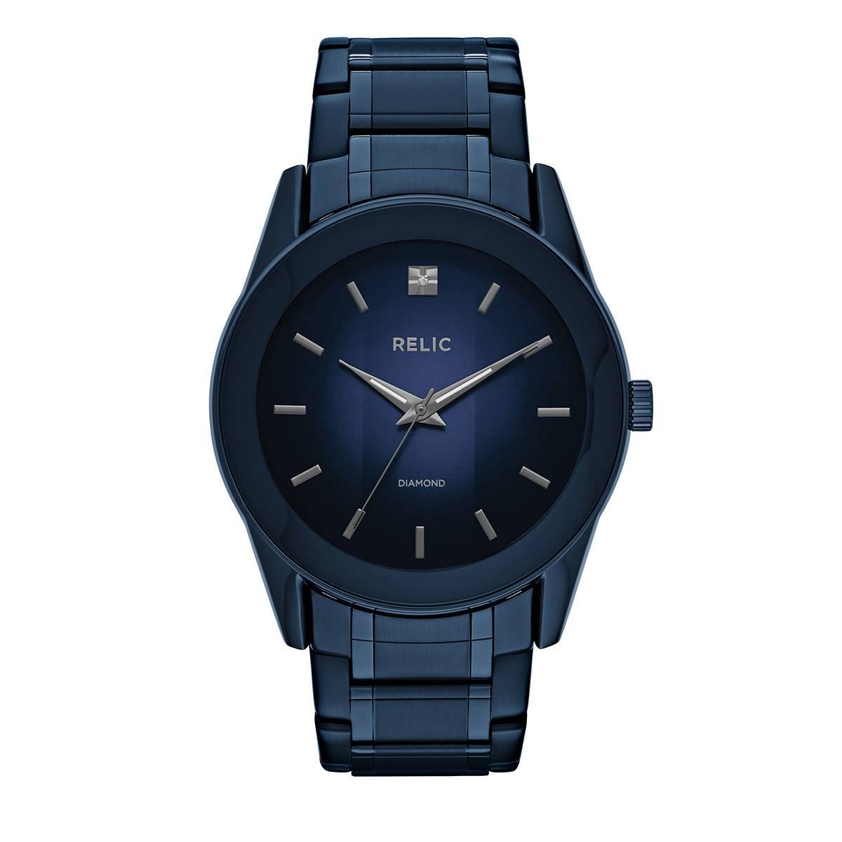 Mens RELIC by Fossil Rylan Blue IP Diamond Accent Watch - ZR77281