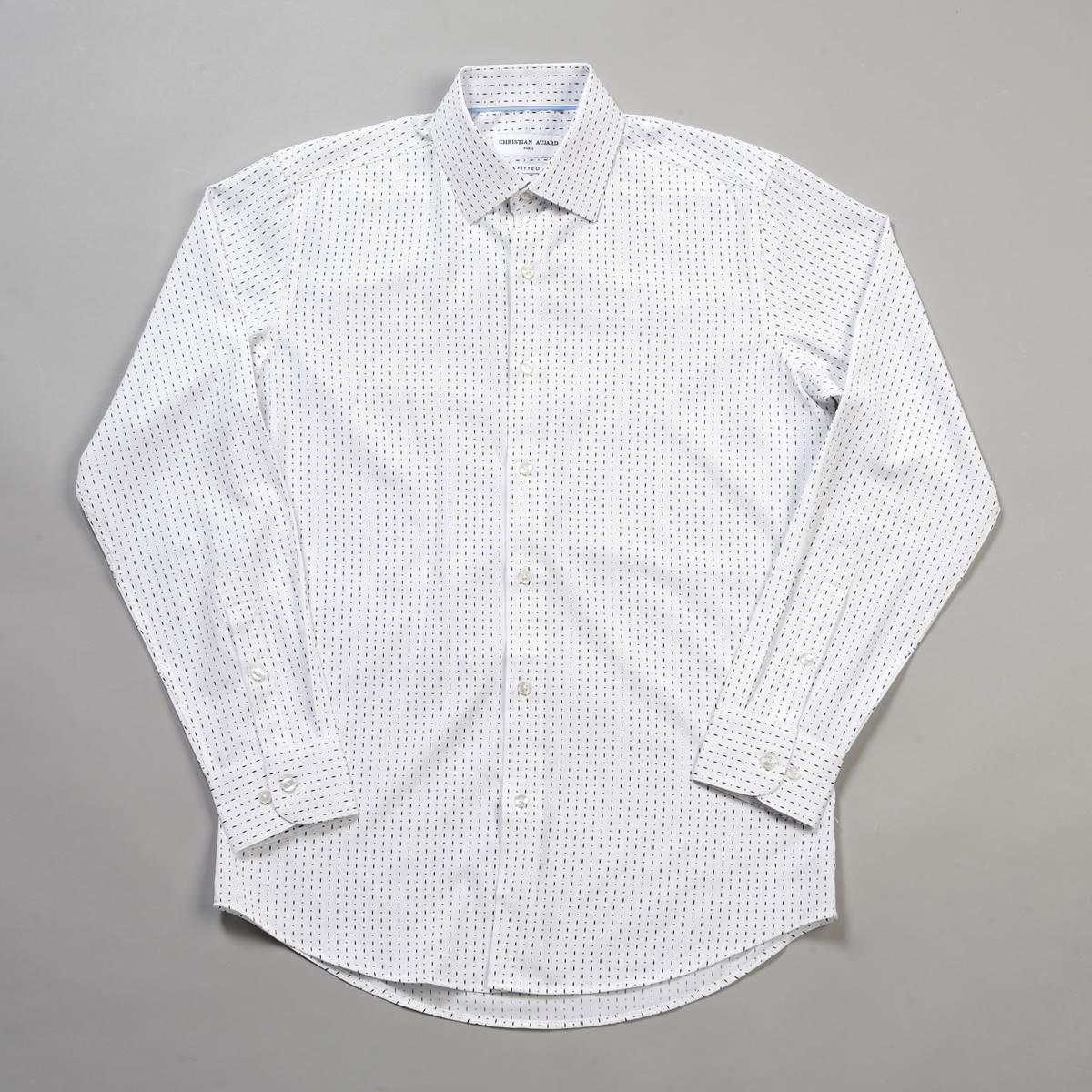 Mens Christian Aujard Fitted Dress Shirt - Black/White