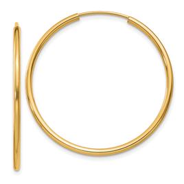 Gold Classics(tm) 30mm. 14kt. Polished Endless Hoop Earrings