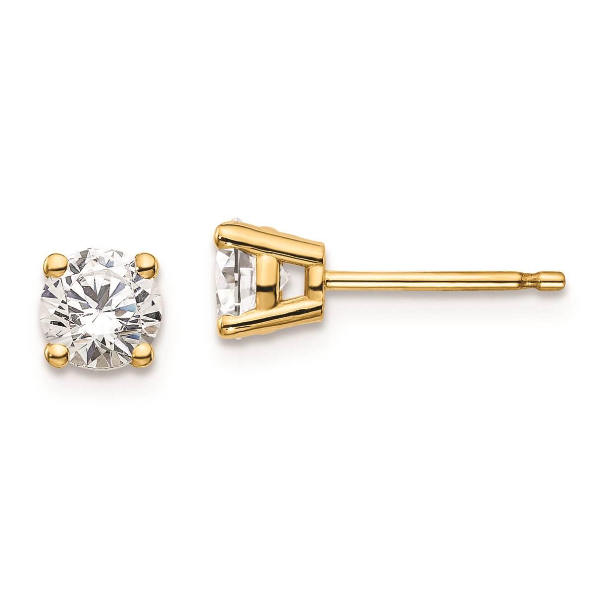 Pure Fire 14kt. Gold 3/4ctw. 4-Prong Diamond Stud Earrings