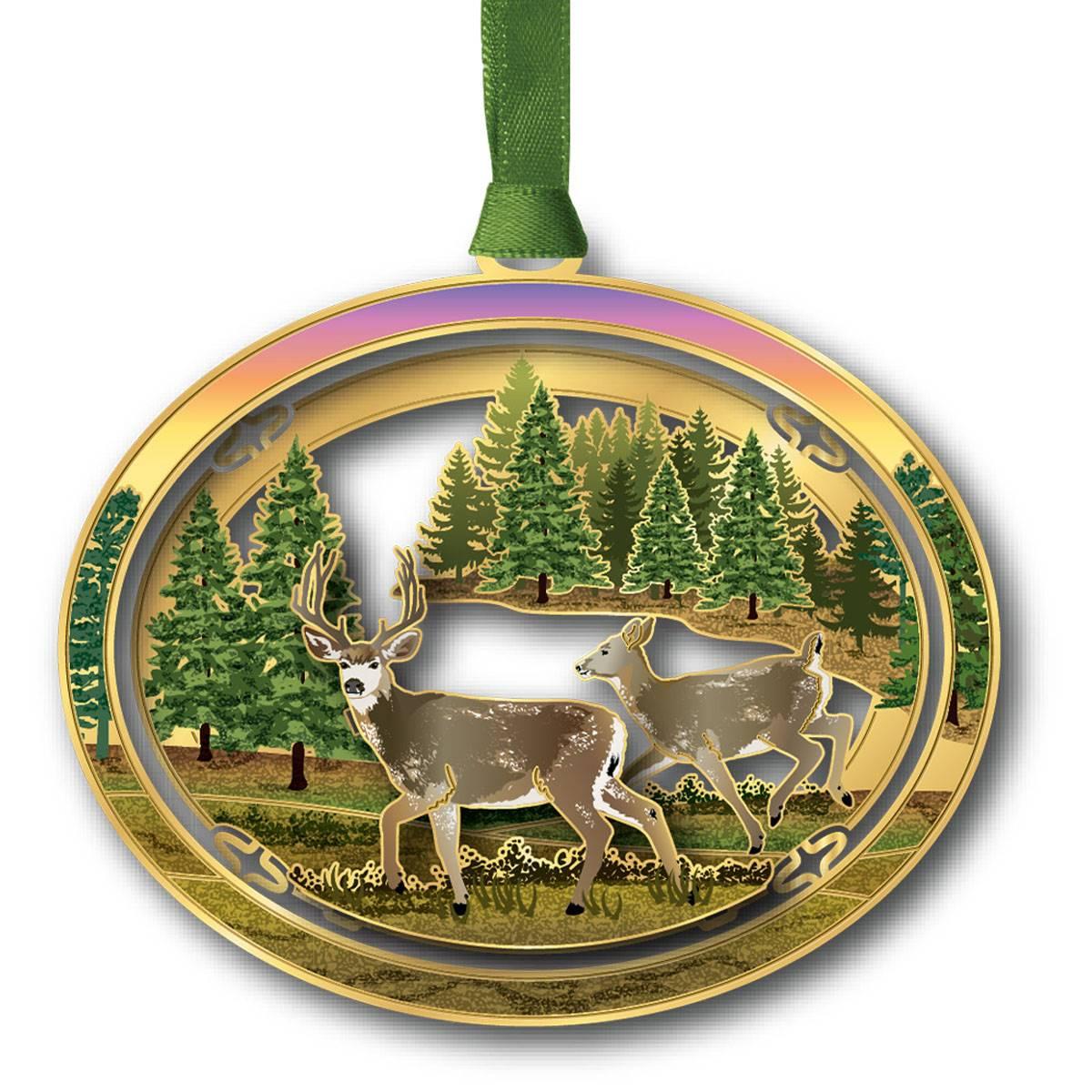 Beacon Design Deer Scene Ornament