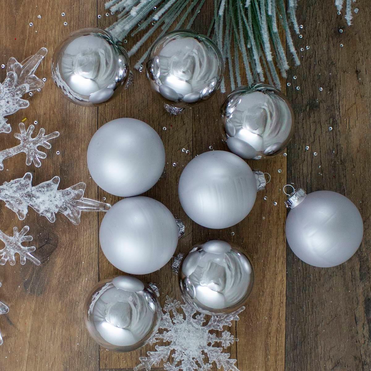Northlight Seasonal 9ct. 2-Finish Christmas Ball Ornaments