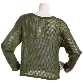 Juniors No Comment Heart Intarsia Sweater - Green