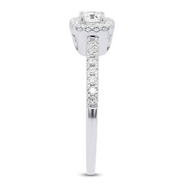 Nova Star® Sterling Silver 1/3ctw. Lab Grown Diamond Halo Ring