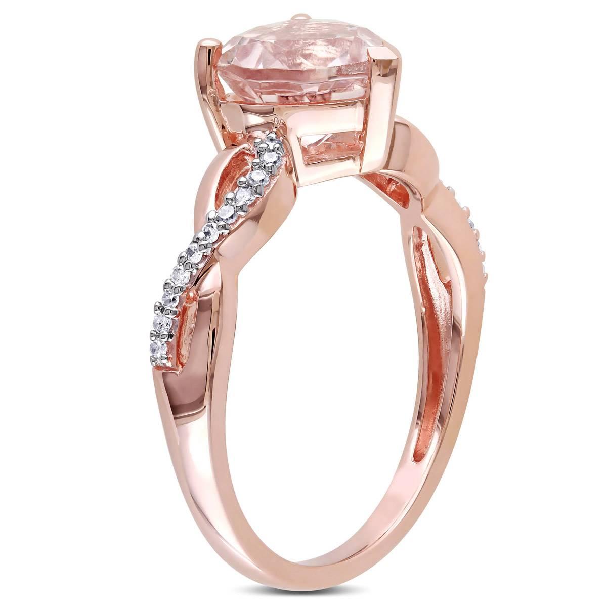 Gemstone Classics™ 10kt. Rose Gold Heart Morganite Ring