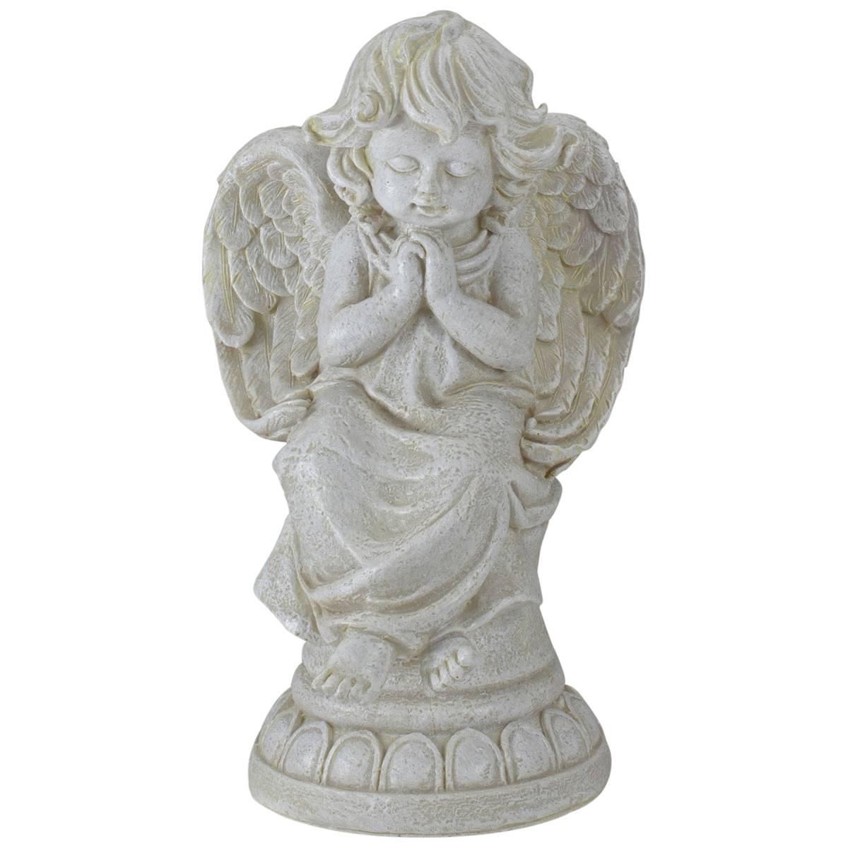 Northlight Seasonal 9in. Praying Angel on Pedestal Garden Statue