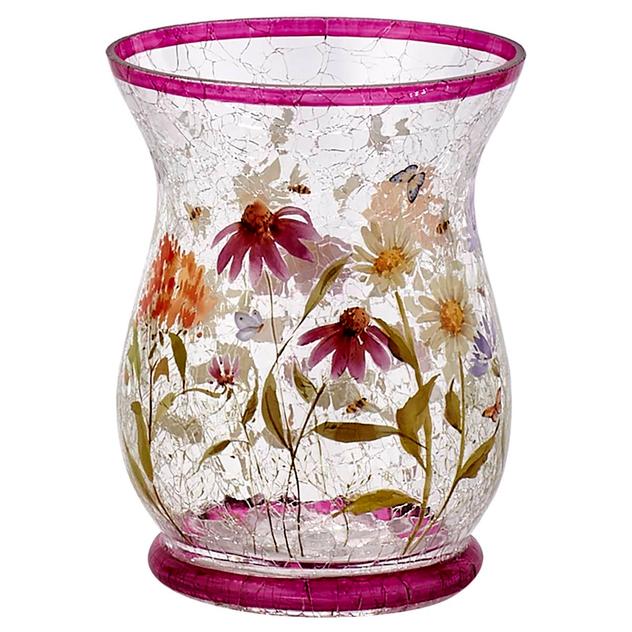 Transpac Wildflower Crackle Hurricane