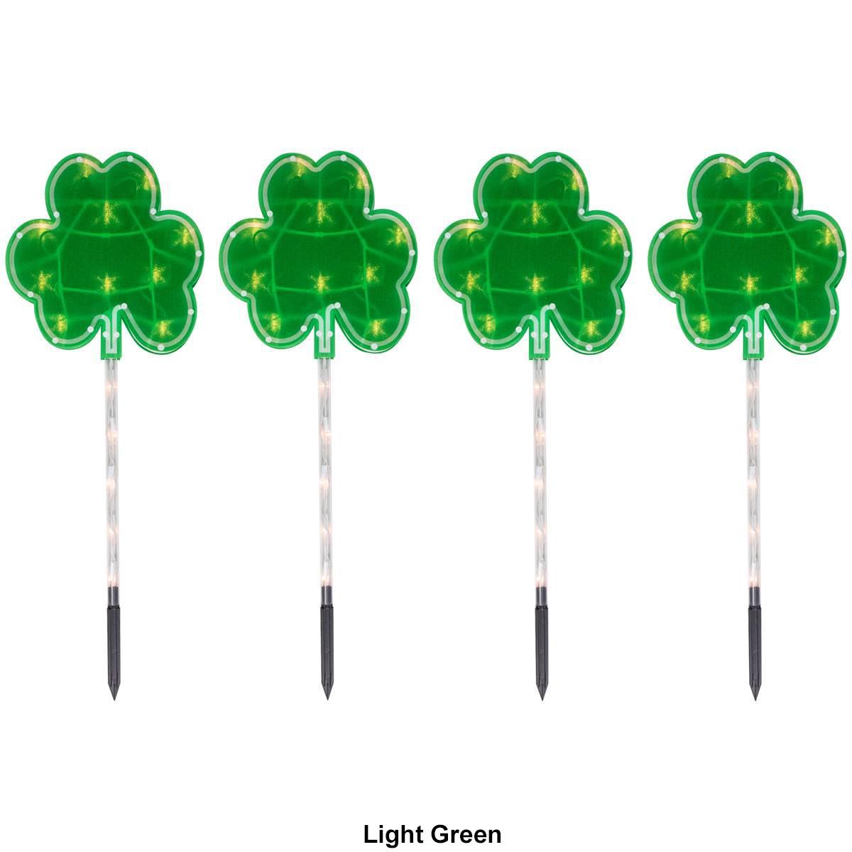 Northlight Seasonal 4ct Green St Patrick''s Day Lawn Stakes Lights