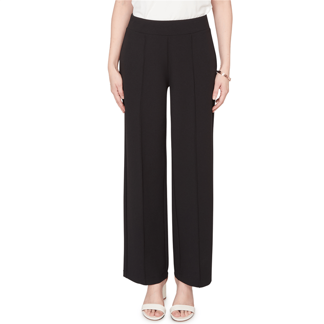 Petite Emaline Dusted Petals Pull On Wide Leg Dress Pants