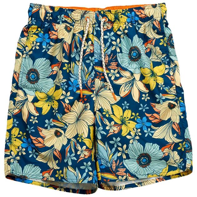 Mens Hawaiian Authentics Floral Swim Trunks