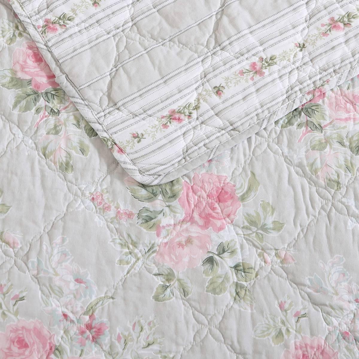 Laura Ashley Melany Cotton Reversible Quilt Set